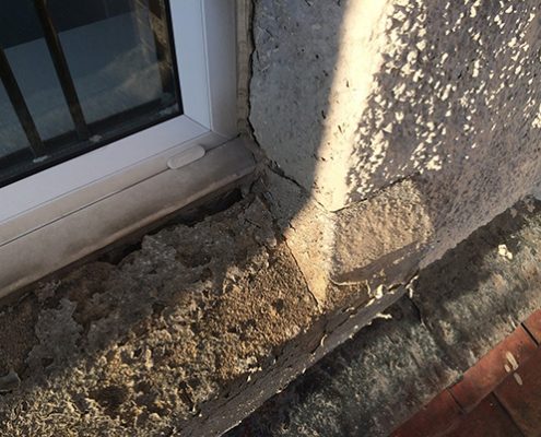 Damaged sills
