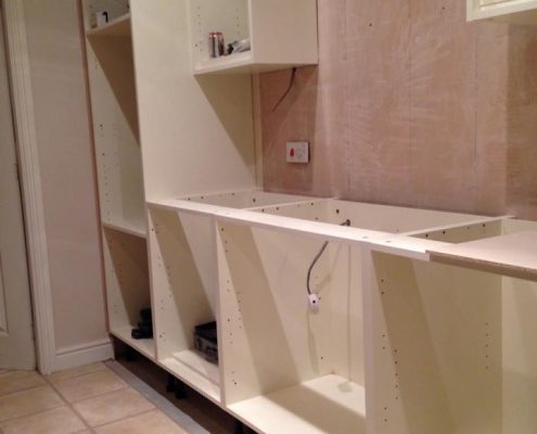 gloss kitchen and lighting