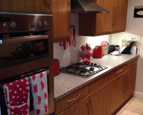 gloss kitchen and lighting