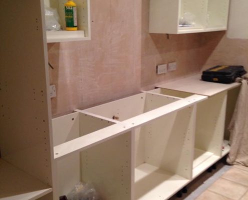 gloss kitchen and lighting