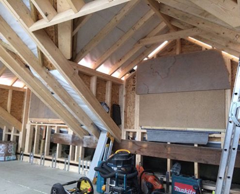 hip gable loft conversion truss roofing