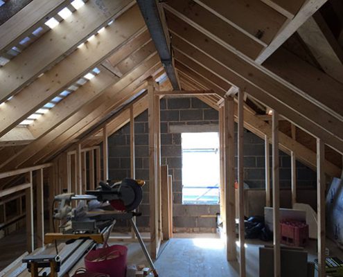 hip gable loft conversion truss roofing