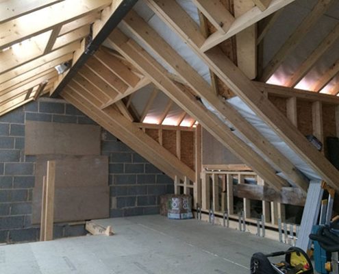 hip gable loft conversion truss roofing