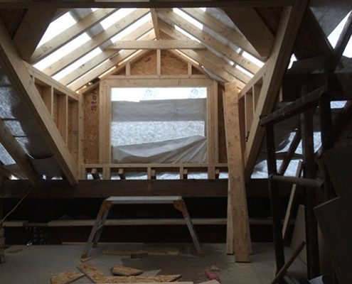 hip gable loft conversion truss roofing