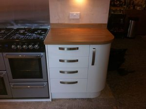 white kitchen with range cooker