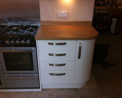 white kitchen with range cooker