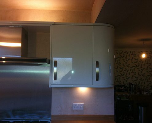 white kitchen with range cooker