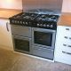 white kitchen with range cooker