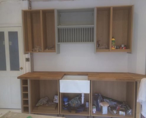 painted kitchen and aga oven