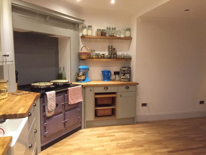 painted kitchen and aga oven