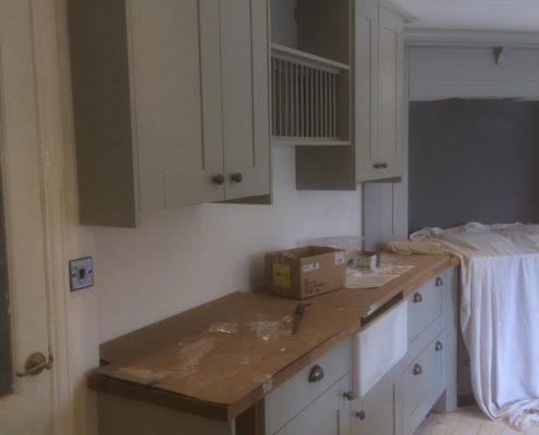 painted kitchen and aga oven