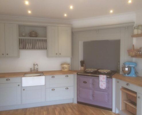painted kitchen and aga oven