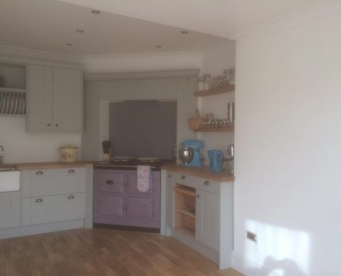 painted kitchen and aga oven