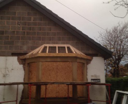 Roof trusses on extension