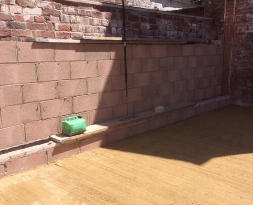 Extension footings in Lytham