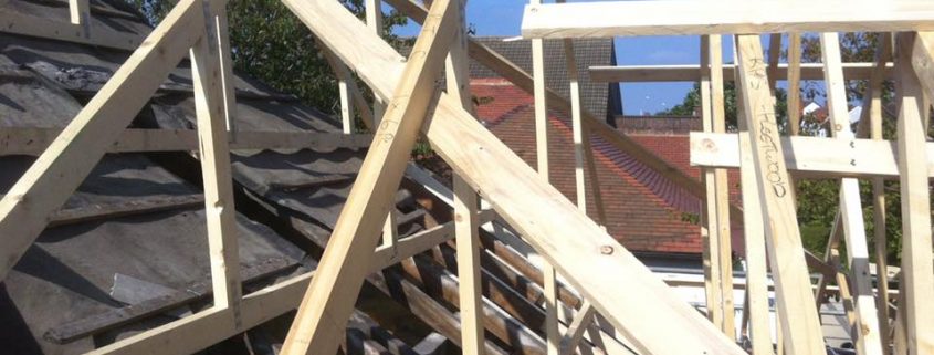 Roof trusses on extension