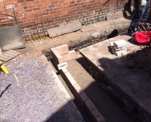 Extension footings in Lytham