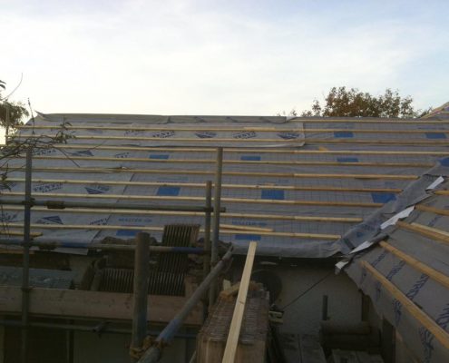 Roof trusses on extension