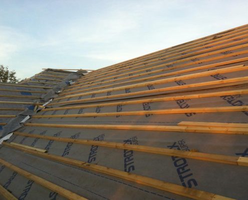 Roof trusses on extension