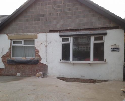 Roof trusses on extension