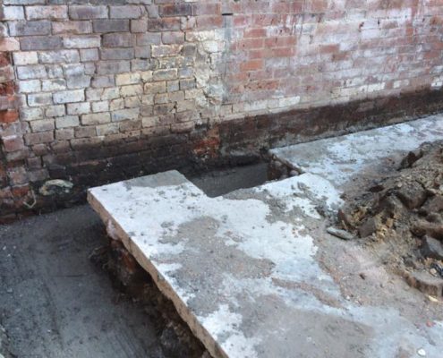 Extension footings in Lytham