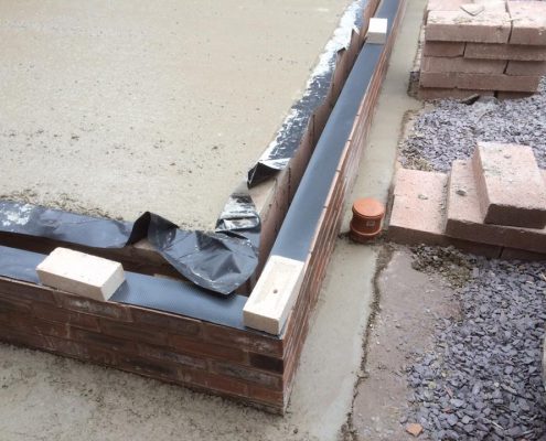 Extension footings in Lytham