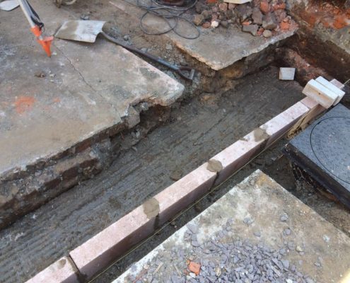 Extension footings in Lytham