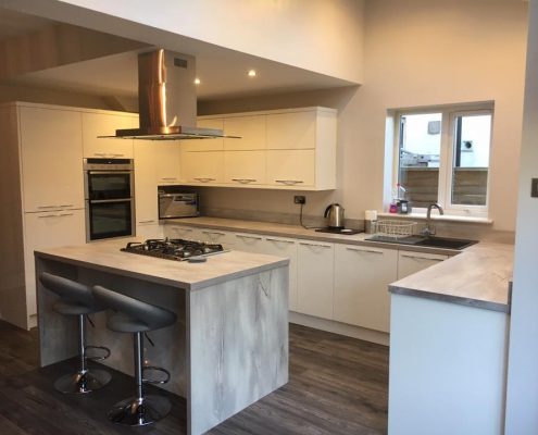 Kitchen Extension with Aluminium Bi fold doors