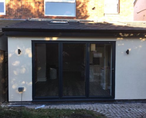 Kitchen Extension with Aluminium Bi fold doors
