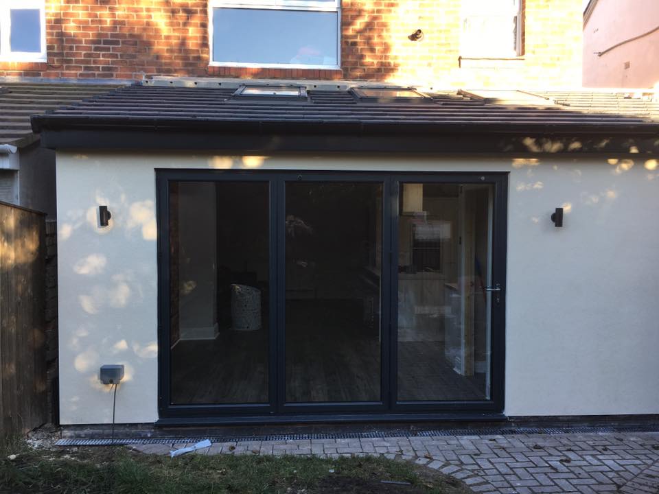 Kitchen Extension with Aluminium Bi fold doors 03 Building and