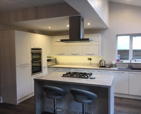 Kitchen Extension with Aluminium Bi fold doors
