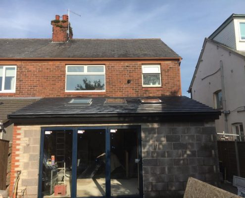 Kitchen Extension with Aluminium Bi fold doors