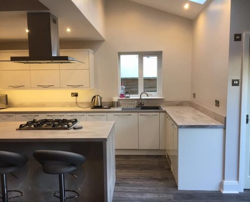 Kitchen Extension with Aluminium Bi fold doors