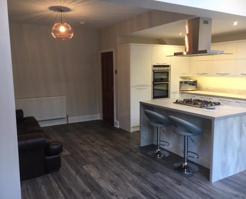 Kitchen Extension with Aluminium Bi fold doors
