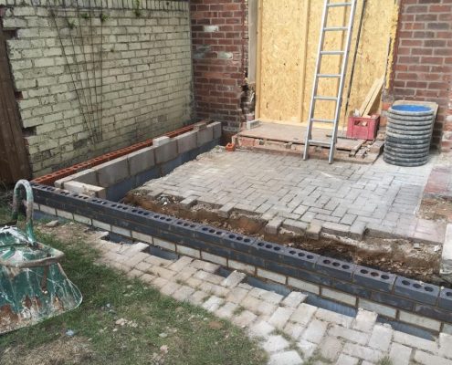 Kitchen Extension with Aluminium Bi fold doors