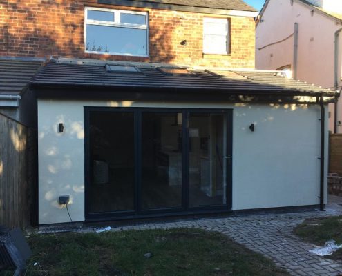 Kitchen Extension with Aluminium Bi fold doors