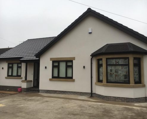 Roof trusses on extension